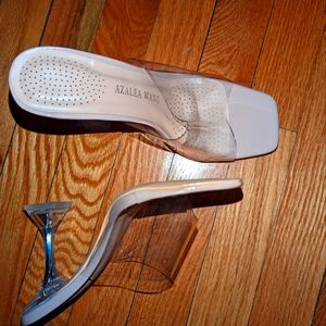 Square Open Toe Heels